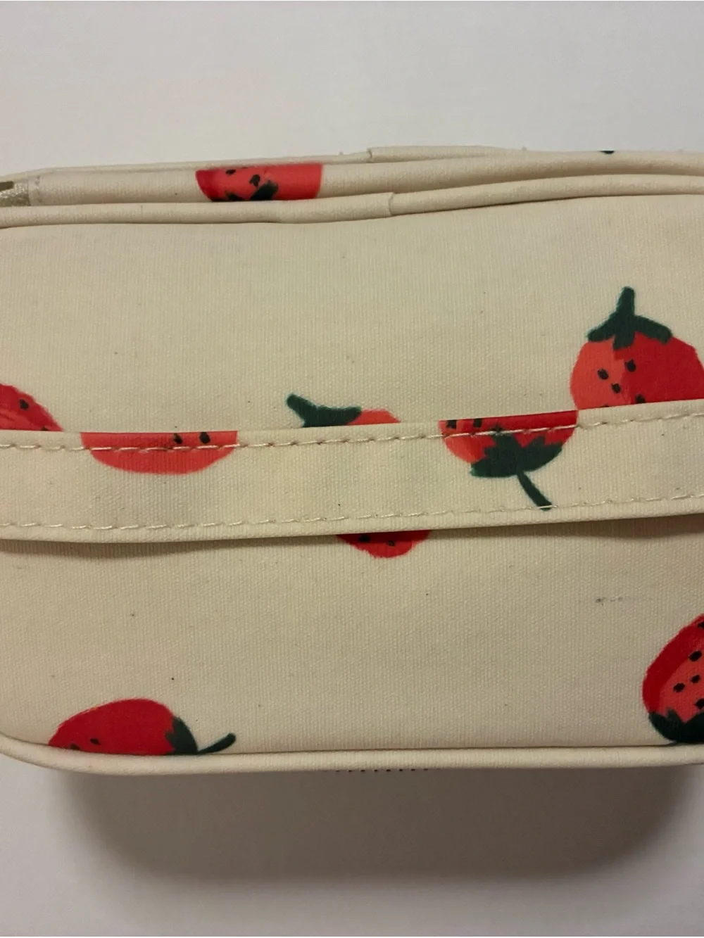 kate spade Cream Cosmetic Pouch with Strawberry Print